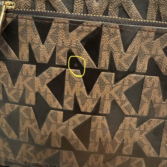 Michael Kors Medium Black & Brown Logo Backpack. Adina MD - Great Condition - Picture 6 of 10